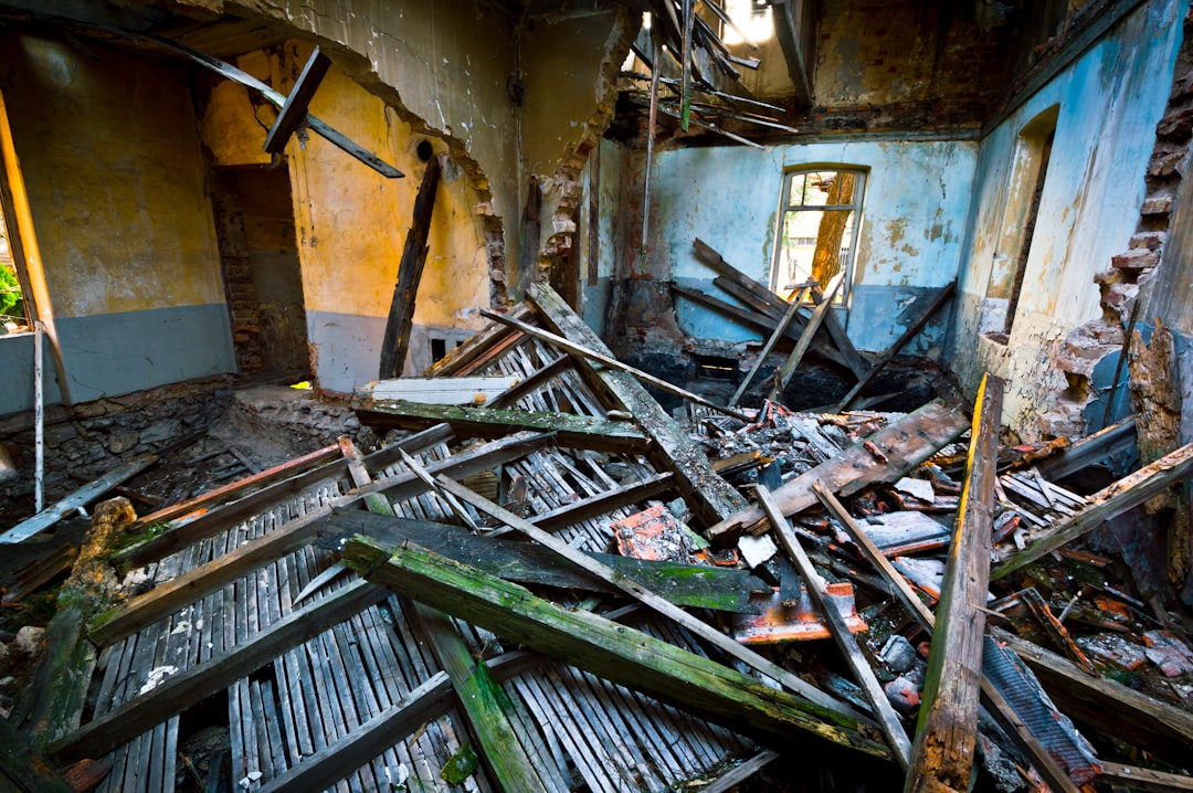 Smoke and water damage in a Florida home interior after fire suppression
